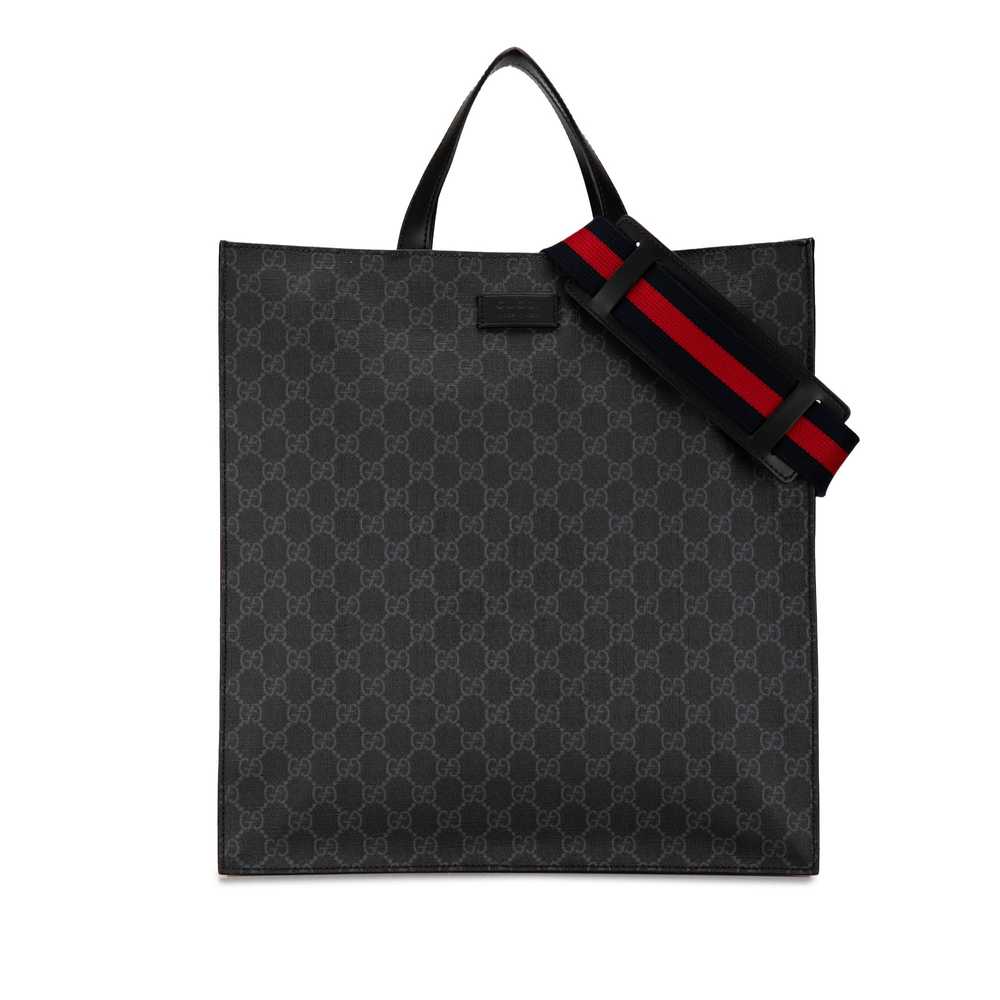 Black Gucci GG Supreme Convertible Soft Tote Satc… - image 1