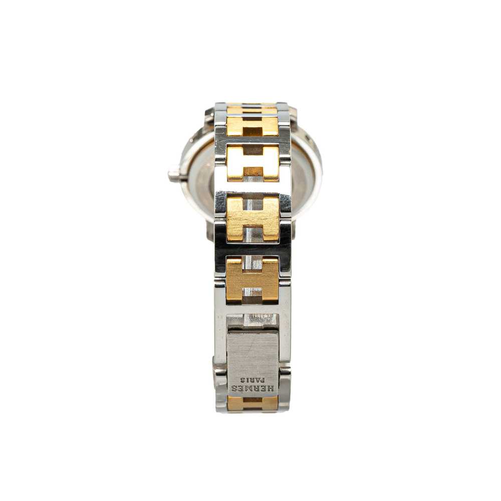 Silver Hermès Quartz Stainless Steel Clipper Watch - image 3