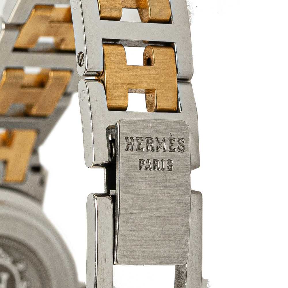 Silver Hermès Quartz Stainless Steel Clipper Watch - image 6