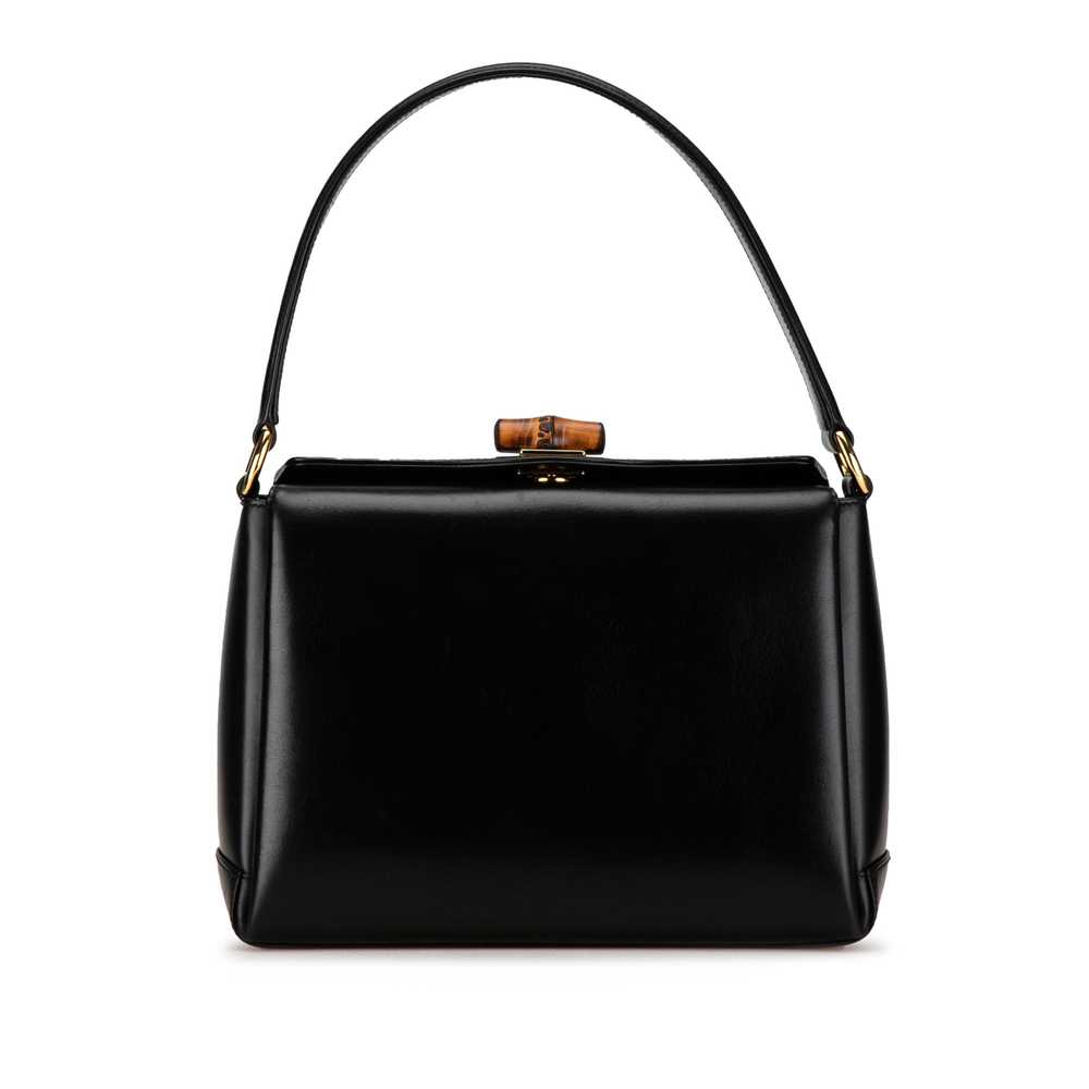 Black Gucci Bamboo Leather Handbag - image 1