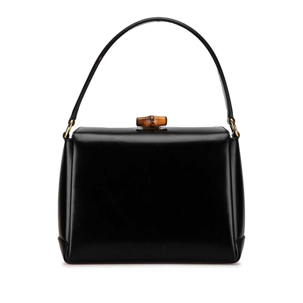 Black Gucci Bamboo Leather Handbag - image 3