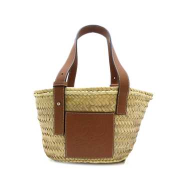 Beige LOEWE Small Raffia Basket Tote - image 1