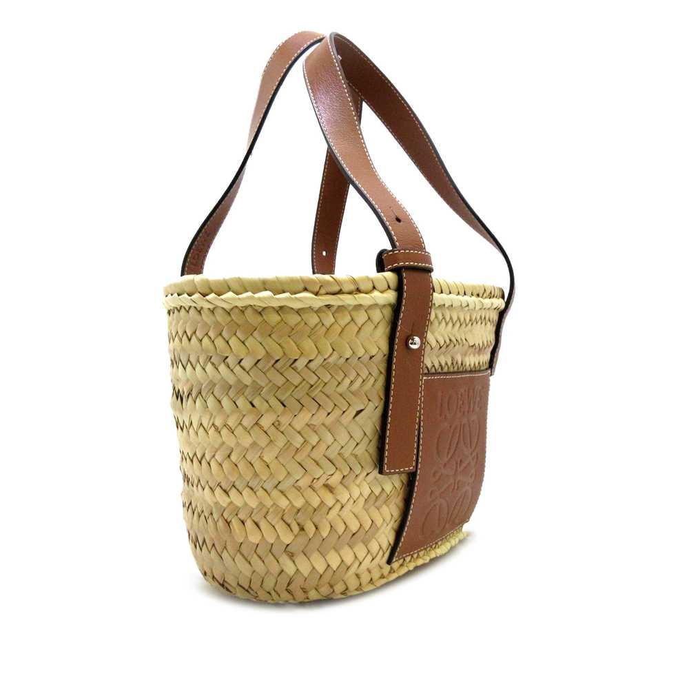 Beige LOEWE Small Raffia Basket Tote - image 2