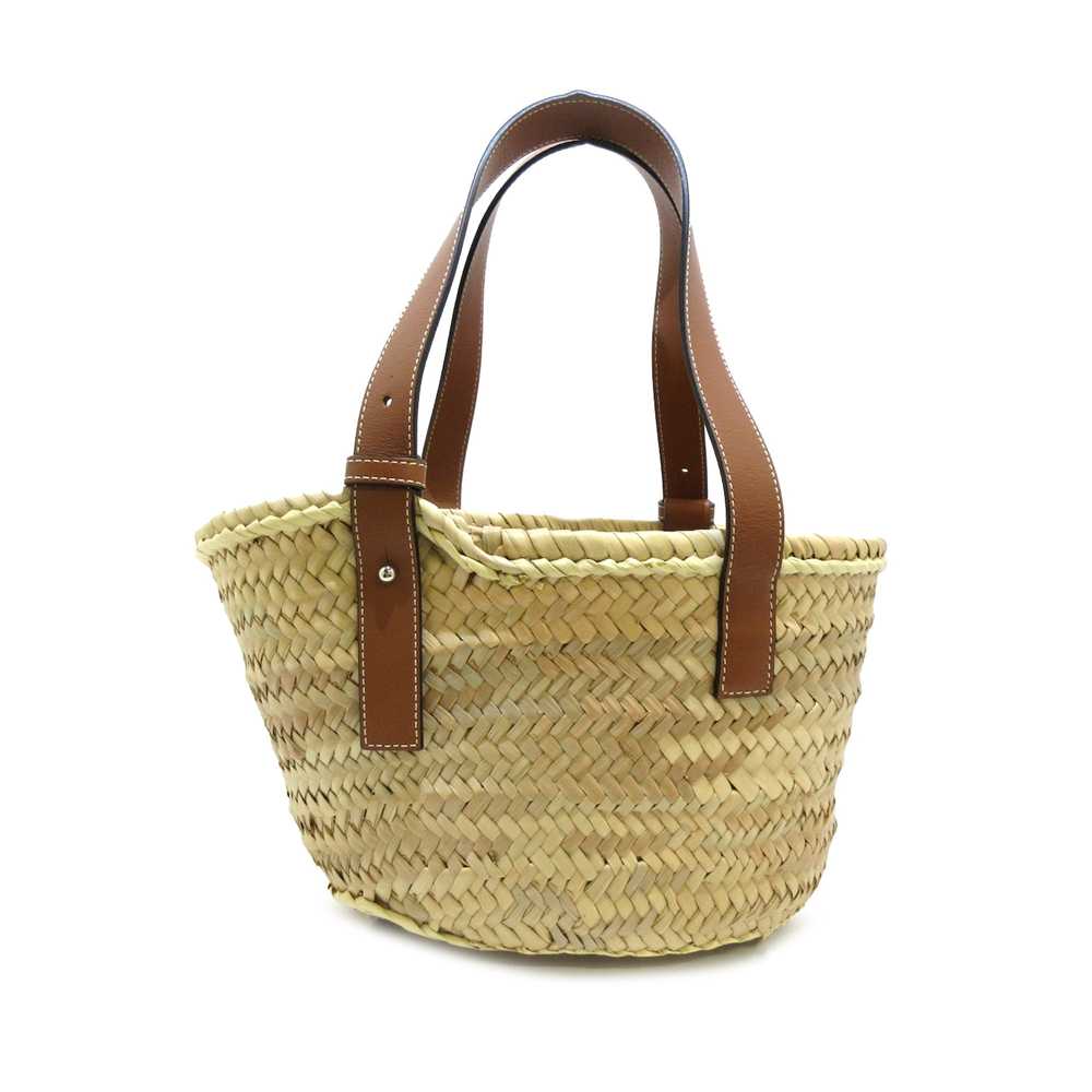 Beige LOEWE Small Raffia Basket Tote - image 3