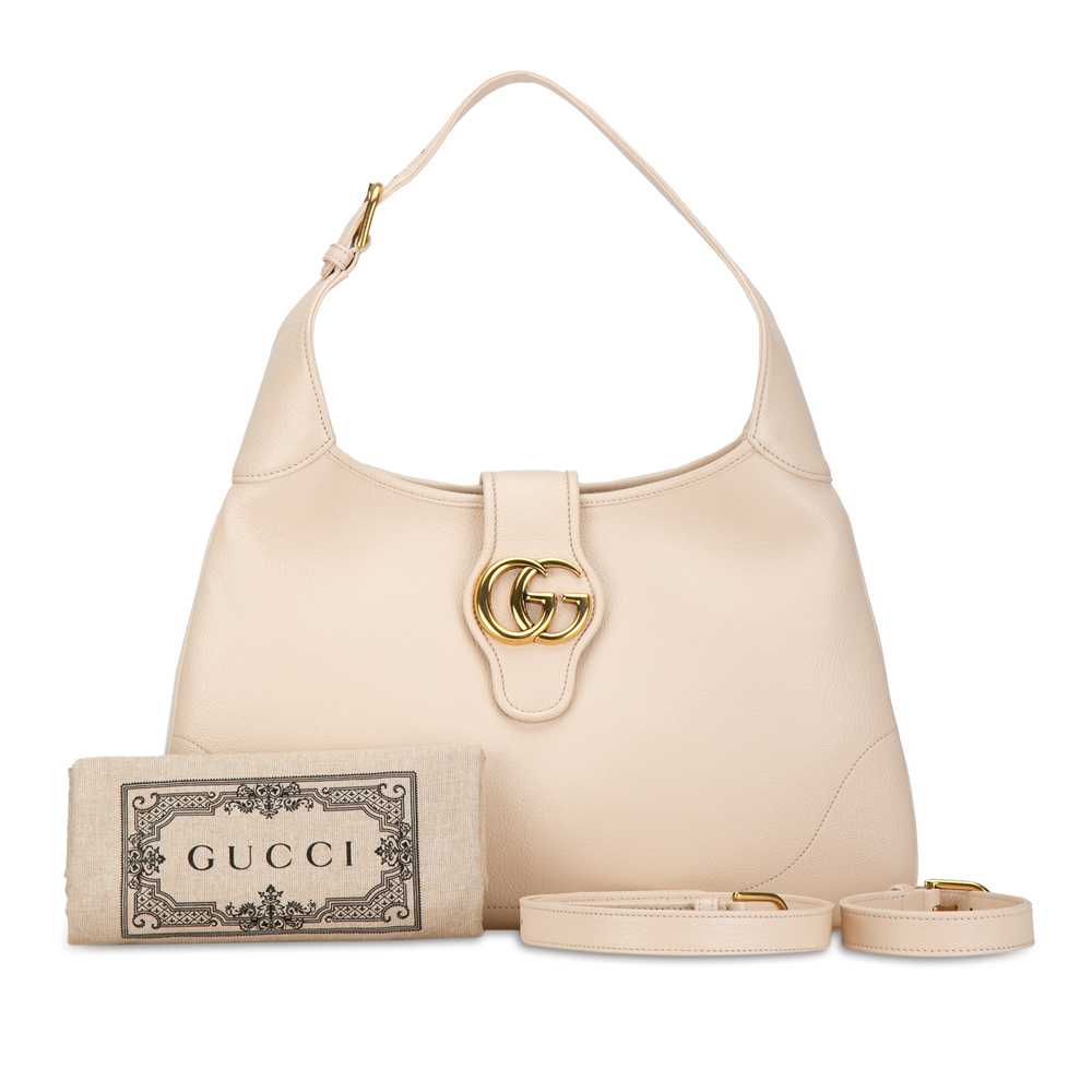 Cream Gucci Medium Leather Aphrodite Crossbody - image 11