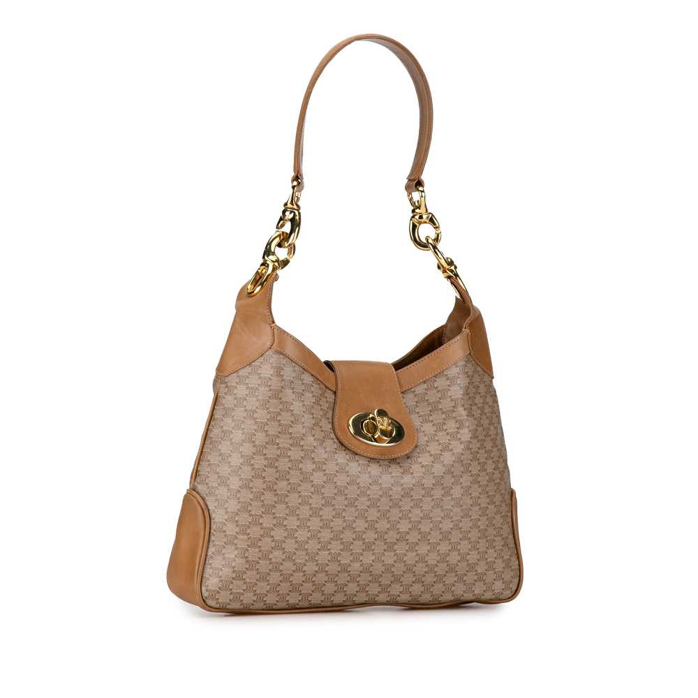 Tan Celine Macadam Shoulder Bag - image 2