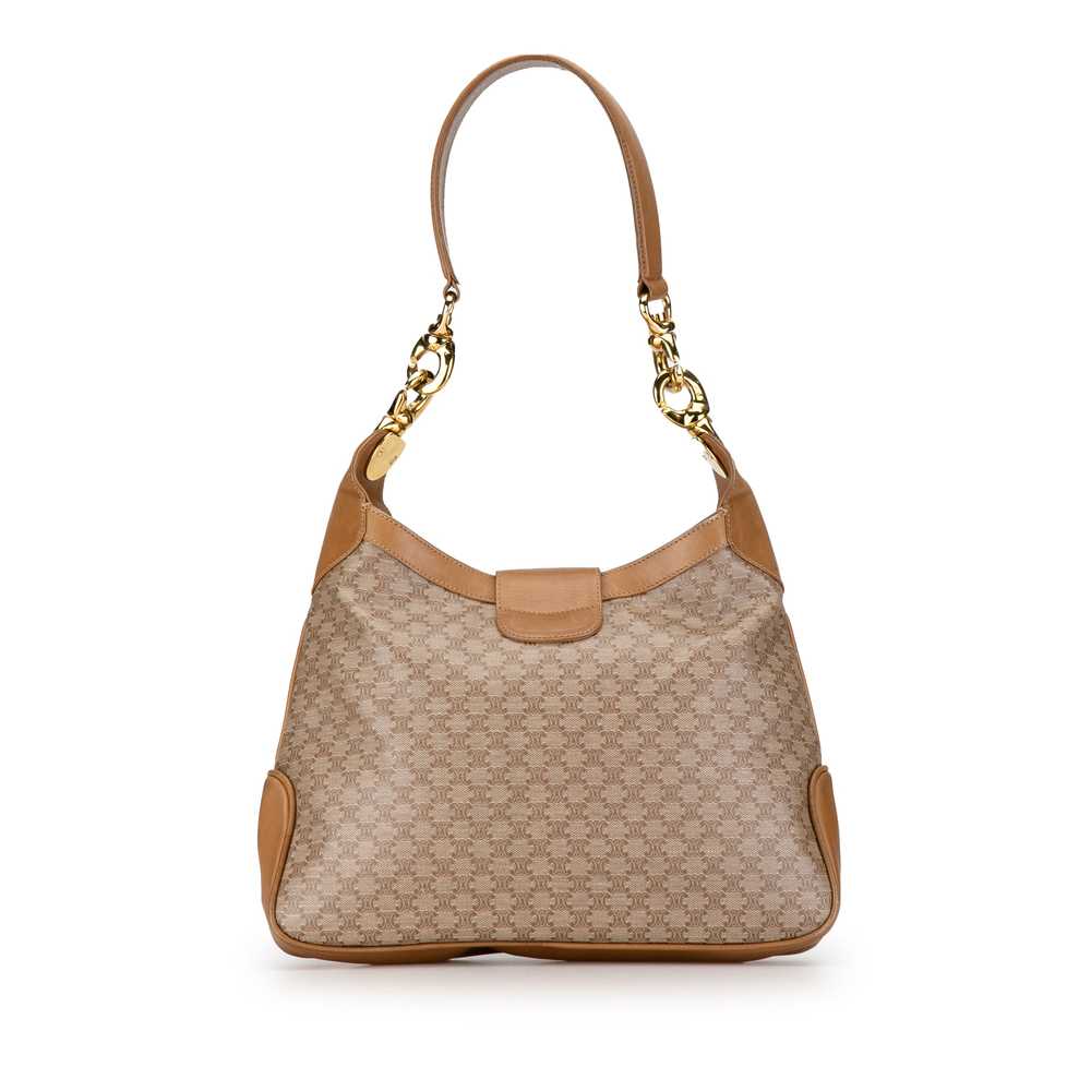 Tan Celine Macadam Shoulder Bag - image 3