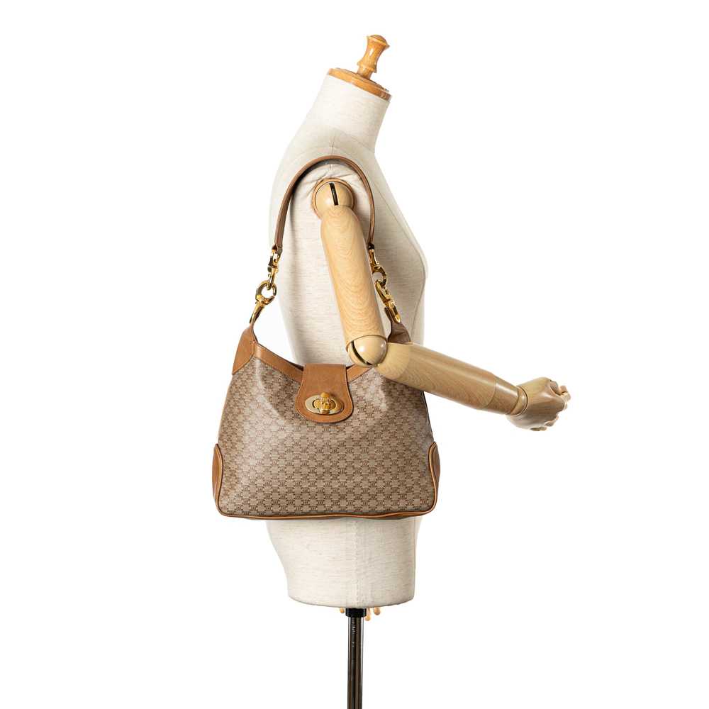 Tan Celine Macadam Shoulder Bag - image 9