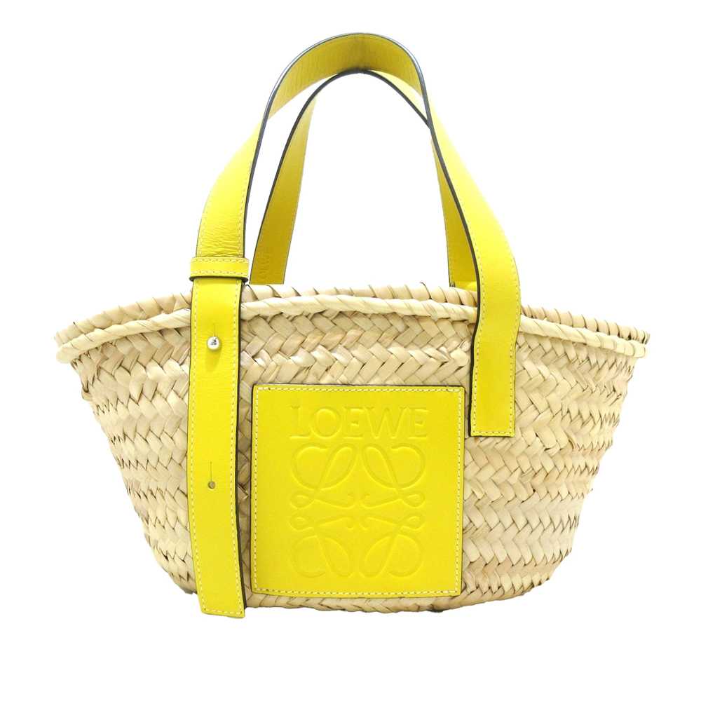 Beige LOEWE Small Raffia Basket Tote - image 1