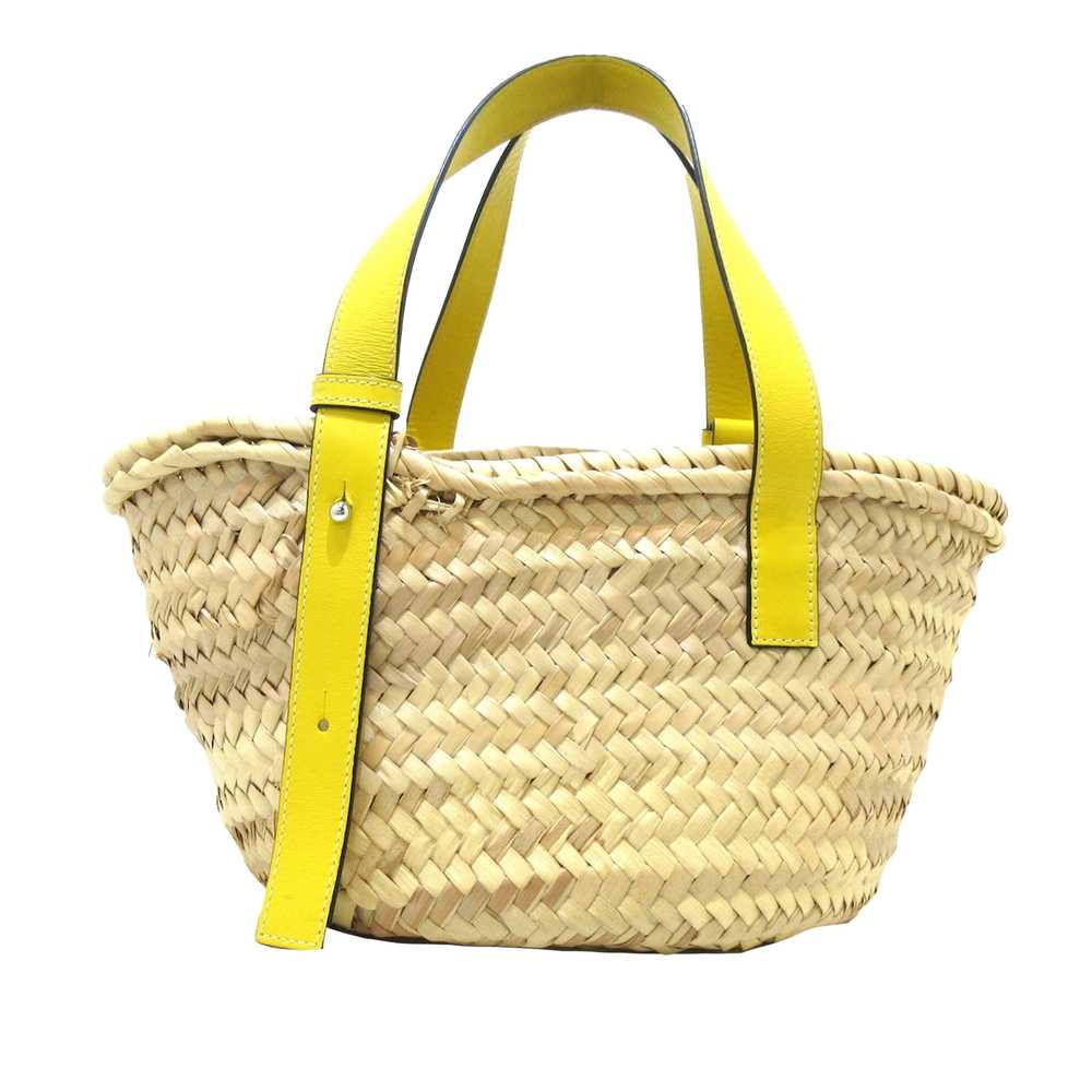 Beige LOEWE Small Raffia Basket Tote - image 3