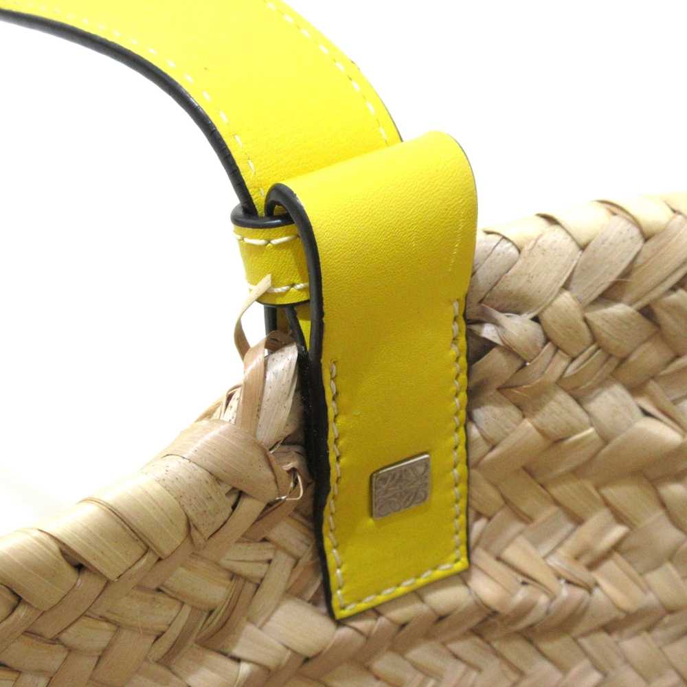 Beige LOEWE Small Raffia Basket Tote - image 9