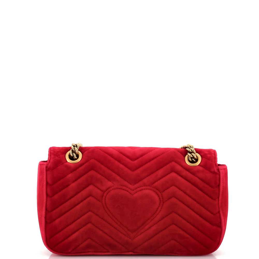 GUCCI GG Marmont Flap Bag Matelasse Velvet Small - image 3