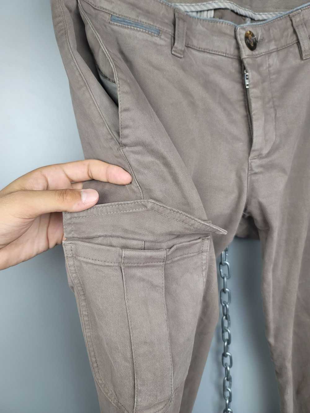 Eleventy Eleventy Cotton Elastan Brown Cargo Pant… - image 9