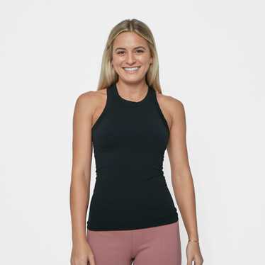 Senita Athletics Bella Ribbed Tank - Black - image 1