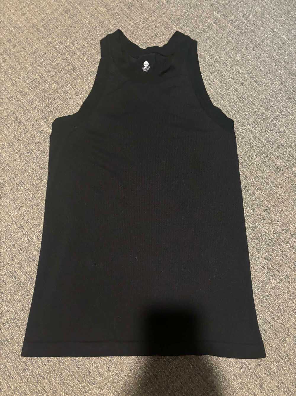 Senita Athletics Bella Ribbed Tank - Black - image 3