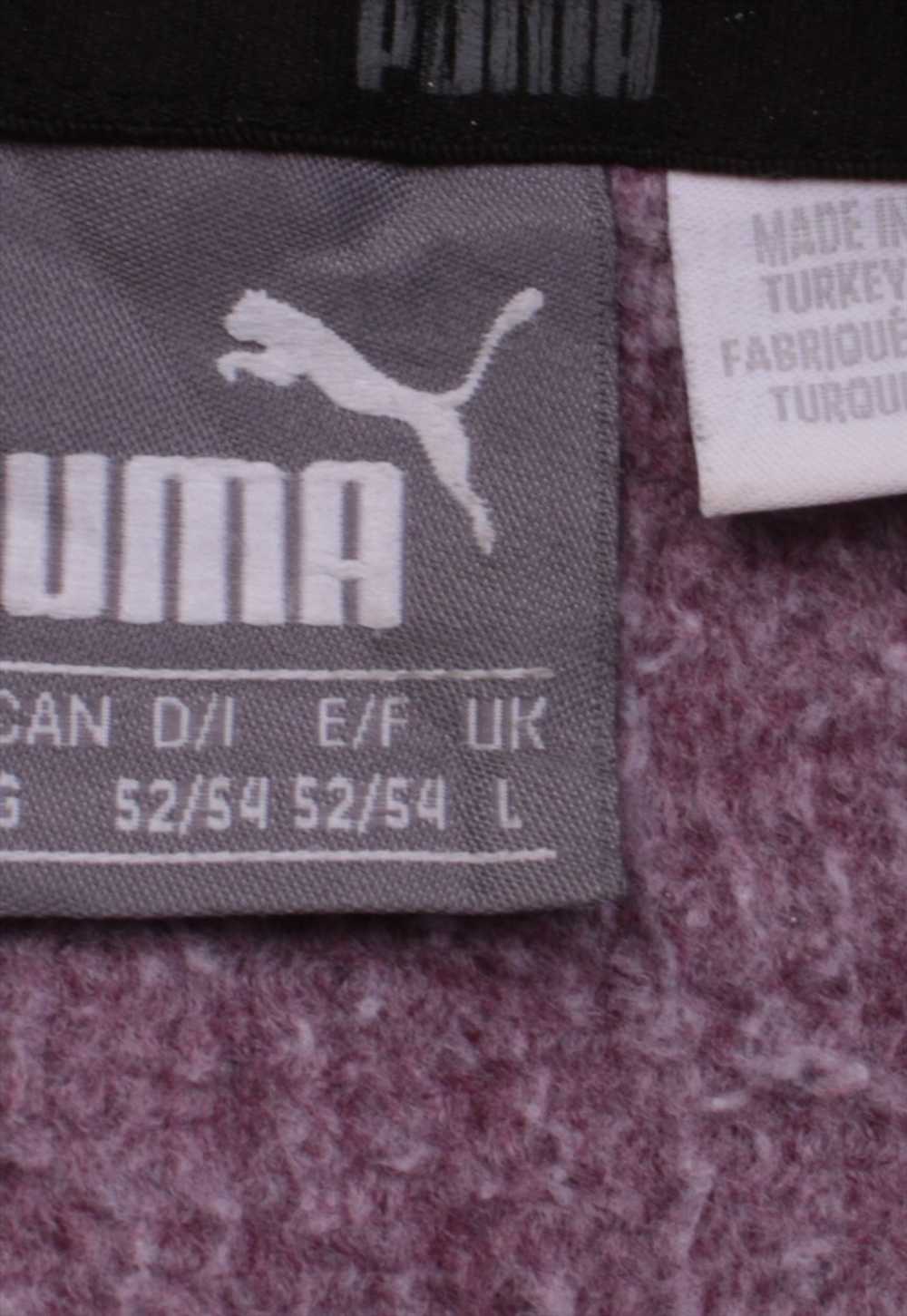 Vintage 90's Puma Hoodie Spellout Purple Large - image 4