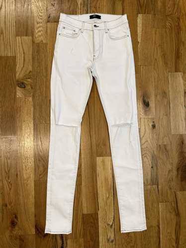 Amiri Amiri Knee Rip White Denim Jeans Sz 31 - image 1