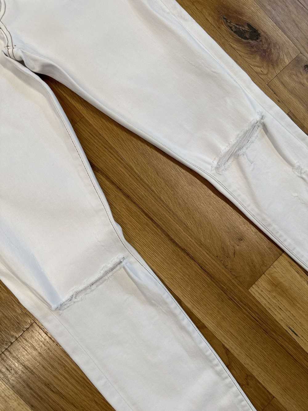 Amiri Amiri Knee Rip White Denim Jeans Sz 31 - image 3