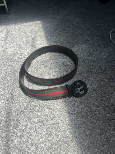 Gucci Gucci Belt red/green, silver GG