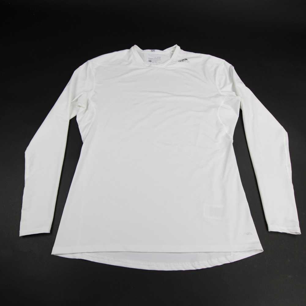 adidas Techfit Compression Top Men's White Used - image 1