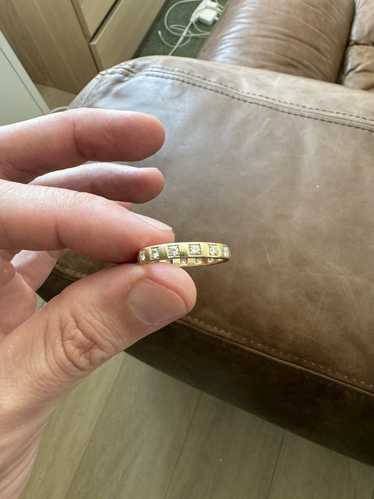 100% 14k Gold 14k gold ring band with diamonds