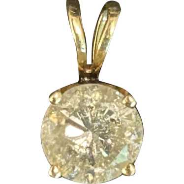 .50 Ct Diamond Pendant Natural Stone