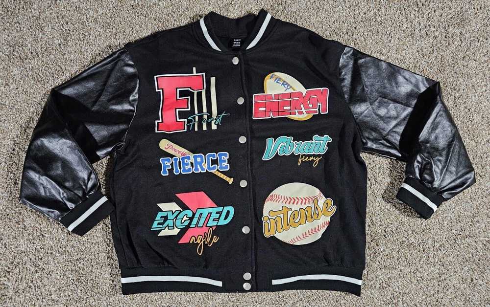 Shein SHEIN fierce intense baseball Retro Varsity… - image 1