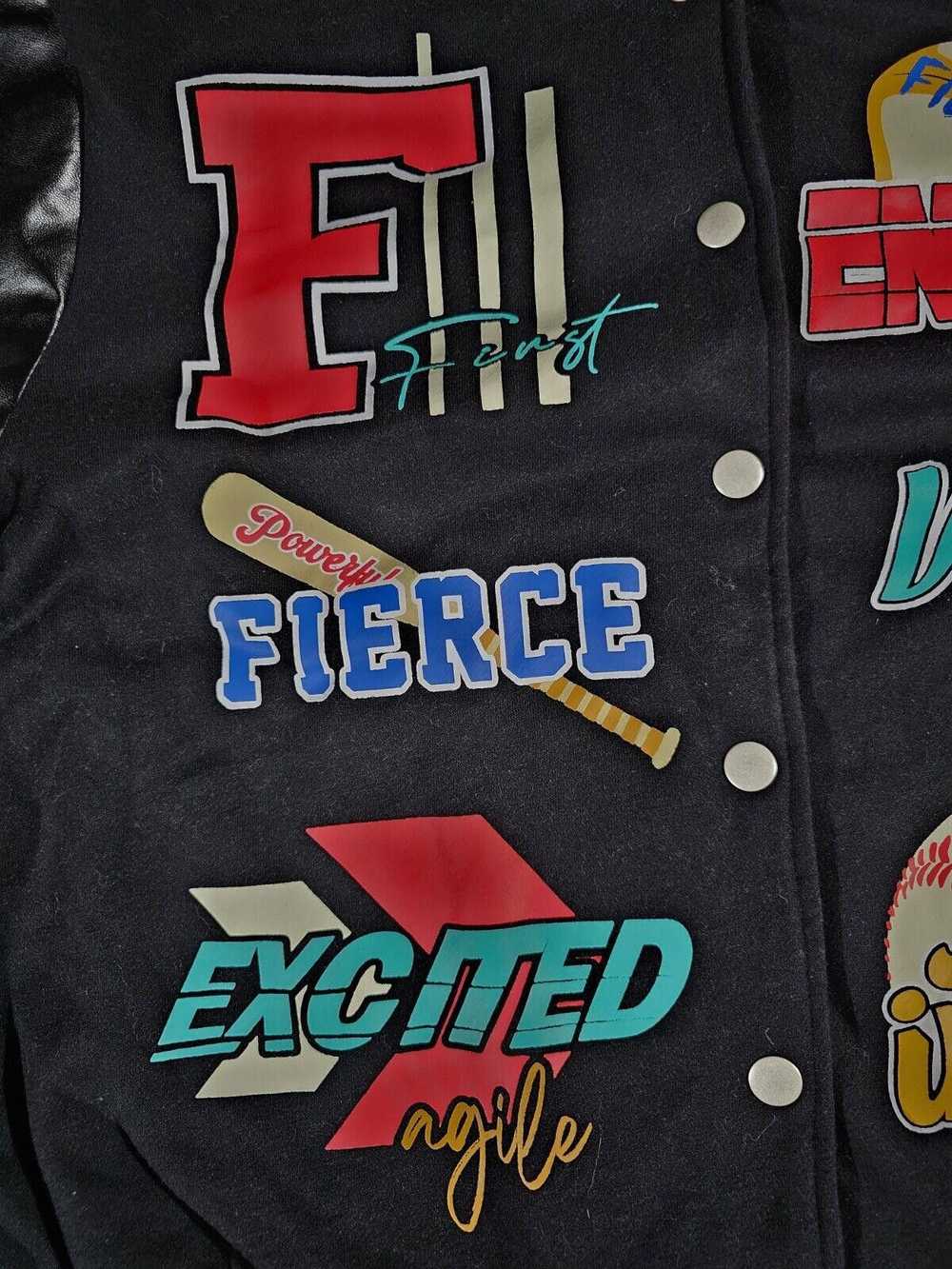 Shein SHEIN fierce intense baseball Retro Varsity… - image 3