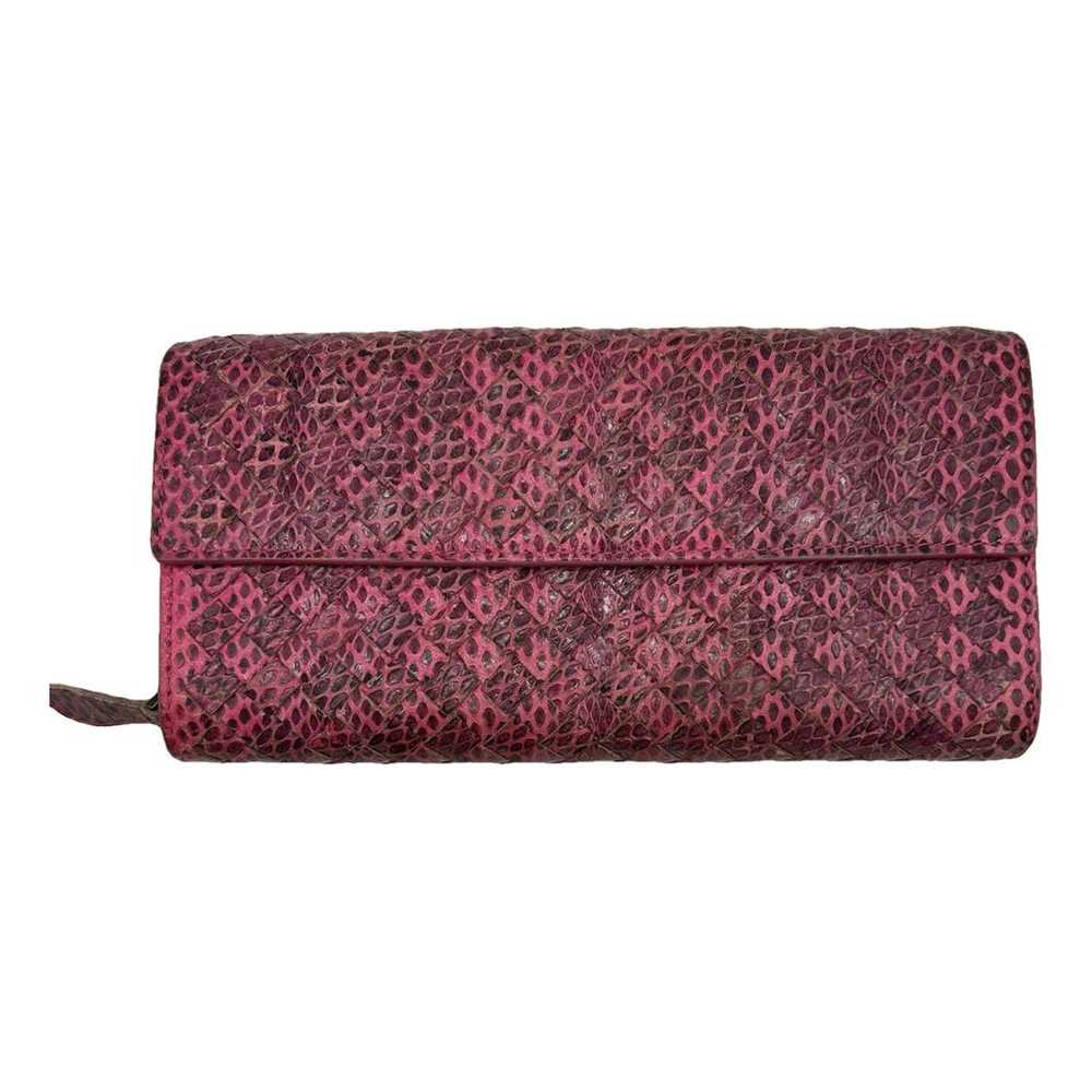 Bottega Veneta Intrecciato python wallet - image 1