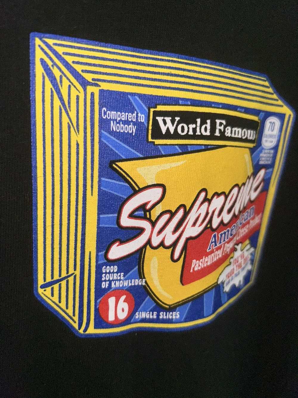 Supreme Supreme Cheese Tee in Black FW19 - image 2