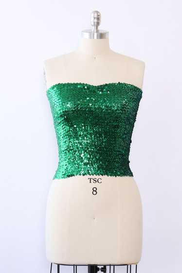 Emerald Sequin Tube Top XS/S