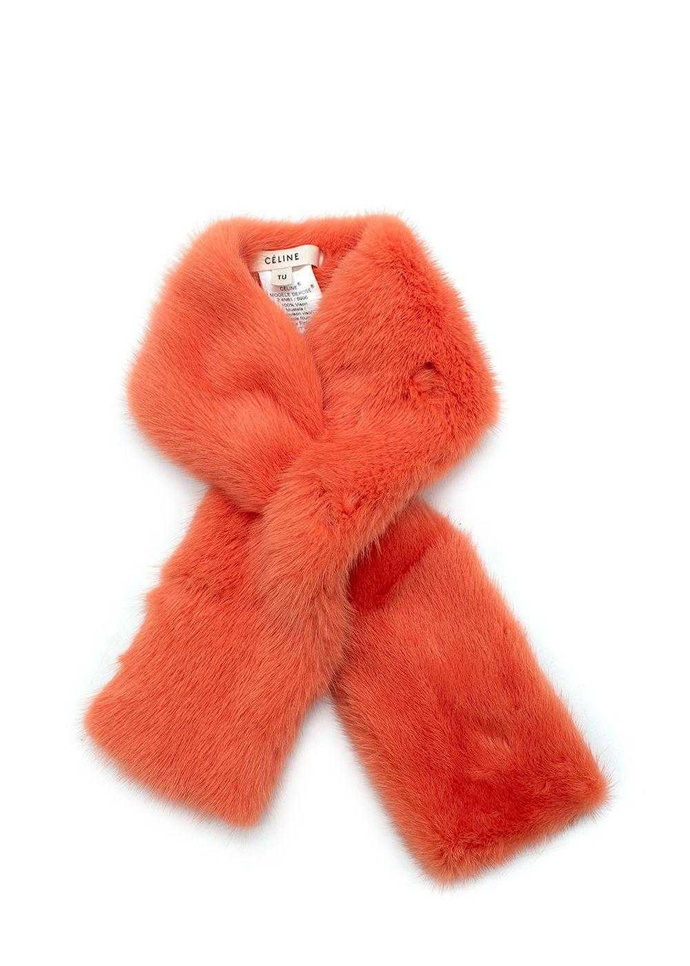 Managed by hewi Celine Orange Mink Stole - image 1