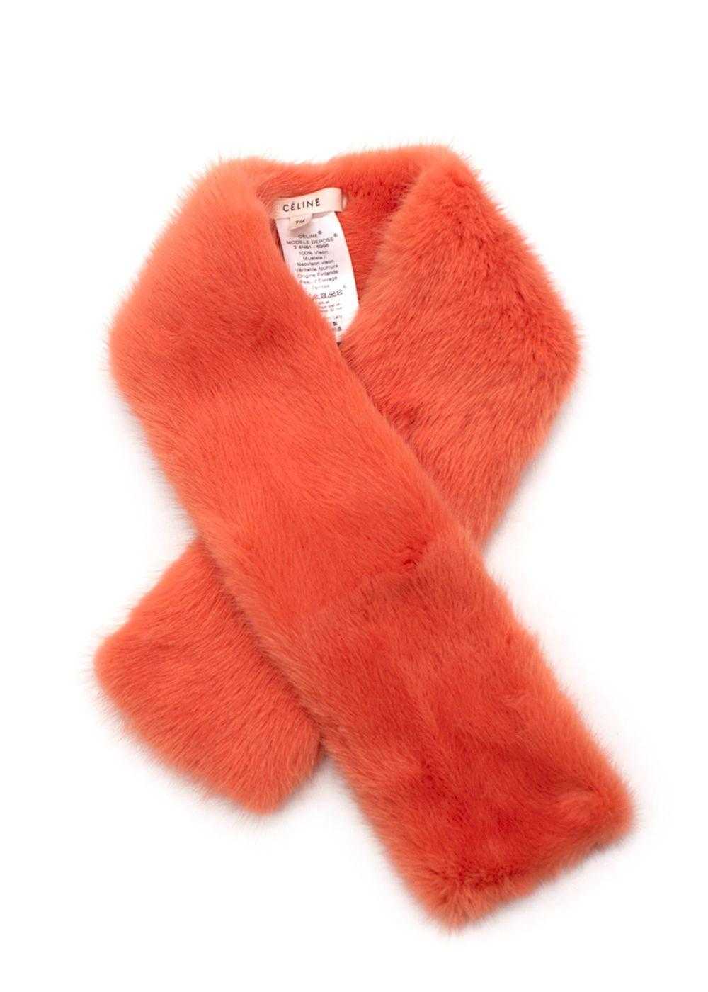 Managed by hewi Celine Orange Mink Stole - image 2