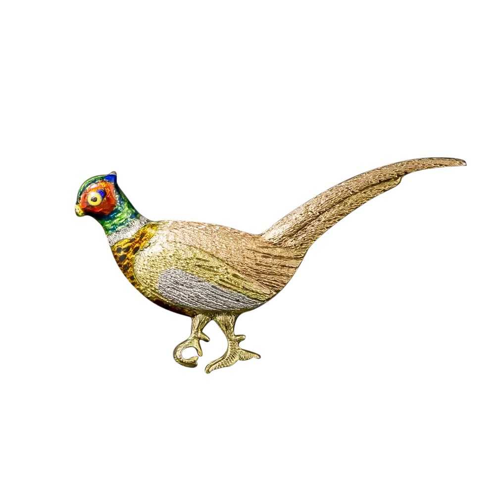 English Edwardian Pheasant Brooch - image 3