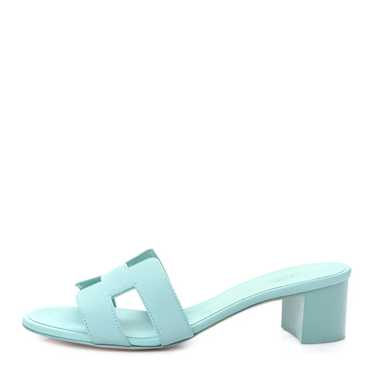 HERMES Epsom Oasis Sandals 37 Vert Embrun - image 1