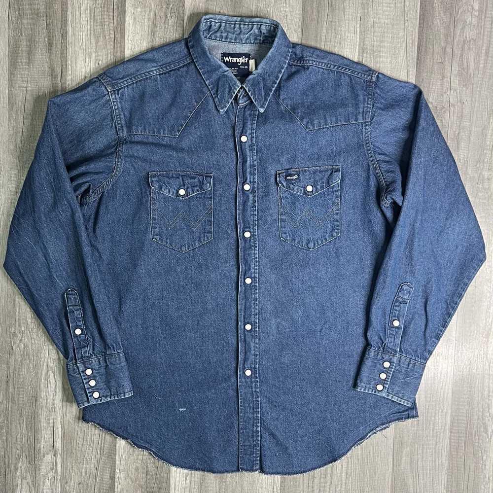 Vintage × Wrangler Vintage Wrangler Pearl Snap De… - image 2