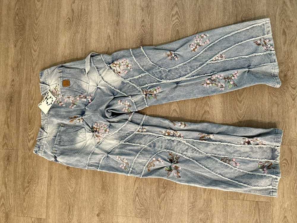 Bad Son Badson Cherry Blossom Overgrowth Denim - image 12