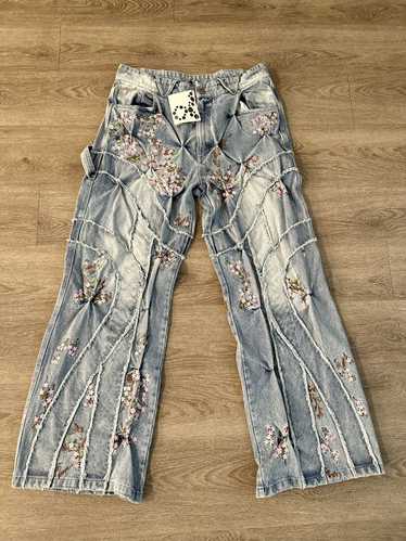 Bad Son Badson Cherry Blossom Overgrowth Denim - image 1