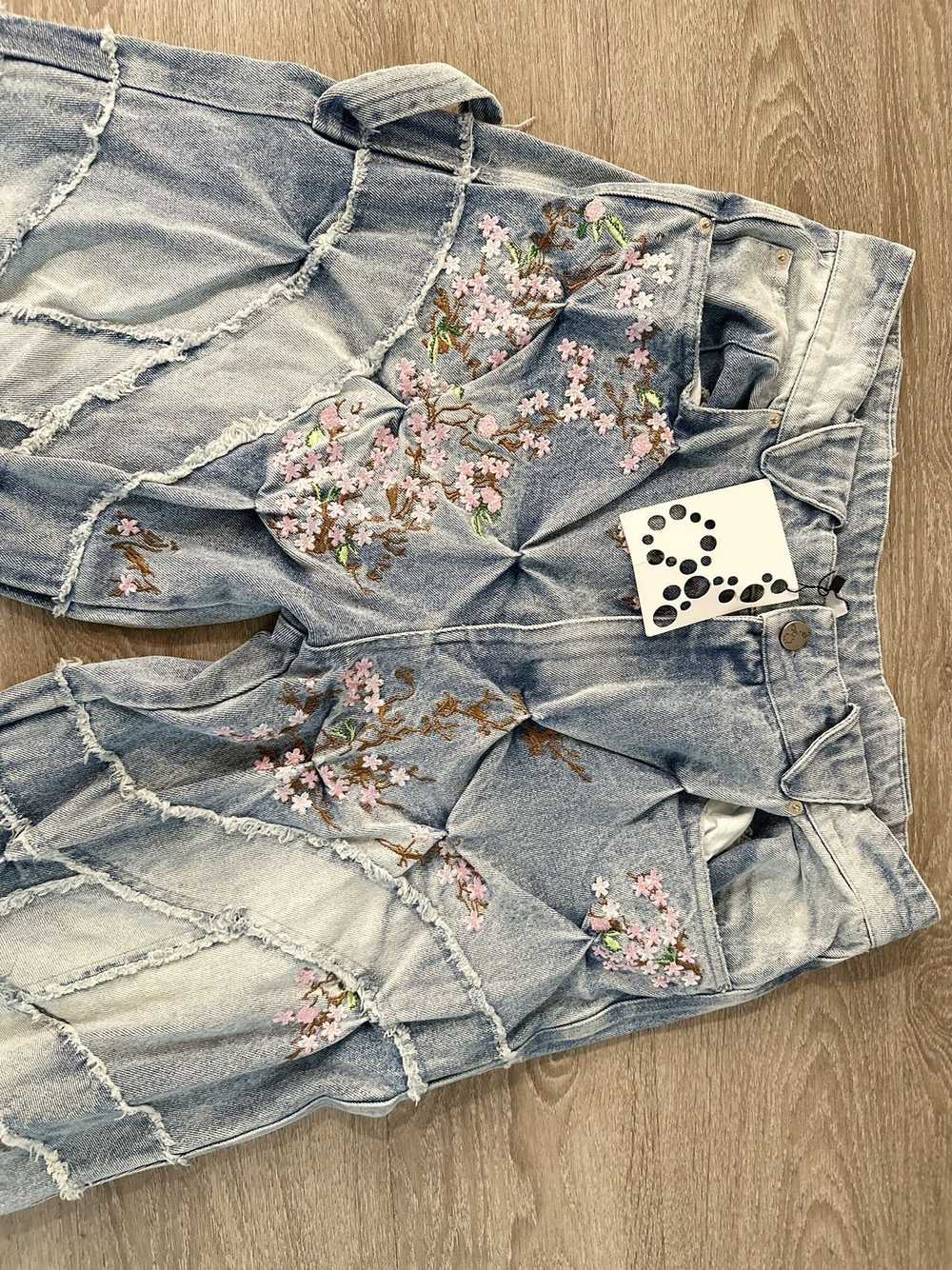 Bad Son Badson Cherry Blossom Overgrowth Denim - image 3