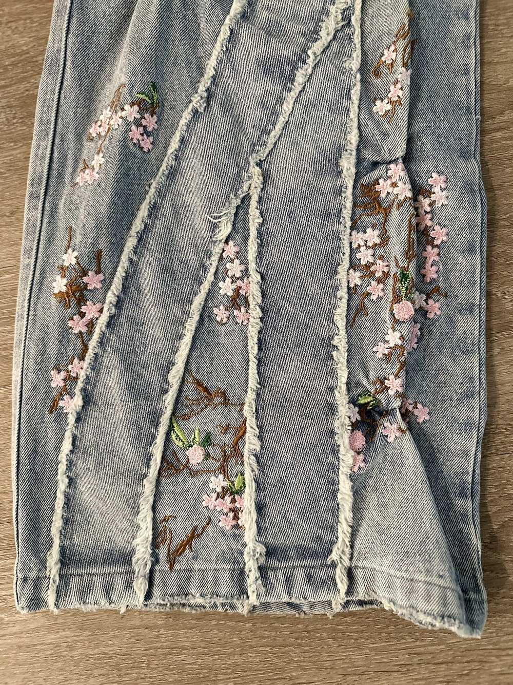 Bad Son Badson Cherry Blossom Overgrowth Denim - image 8