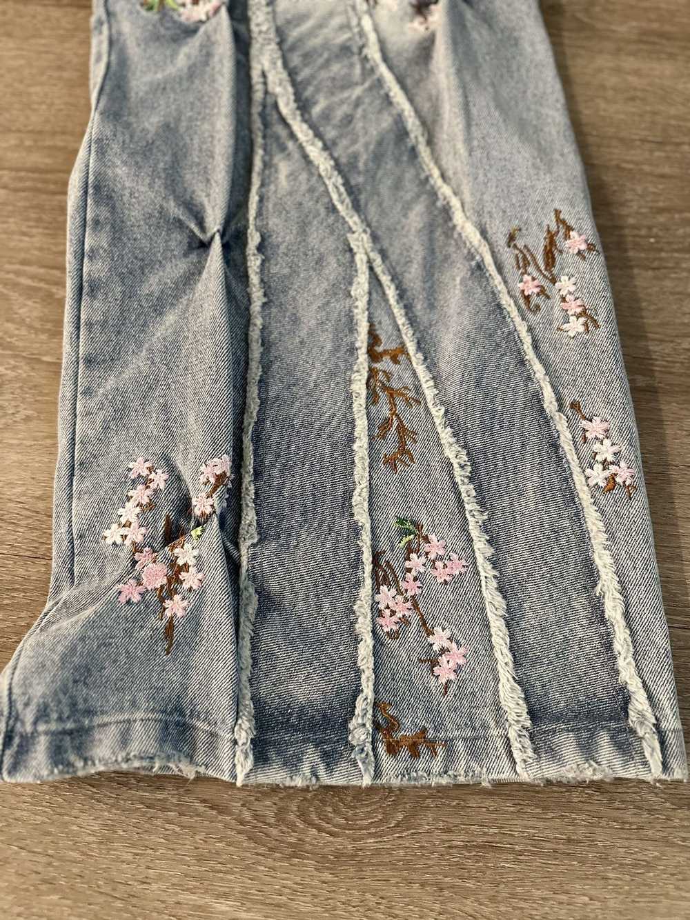 Bad Son Badson Cherry Blossom Overgrowth Denim - image 9