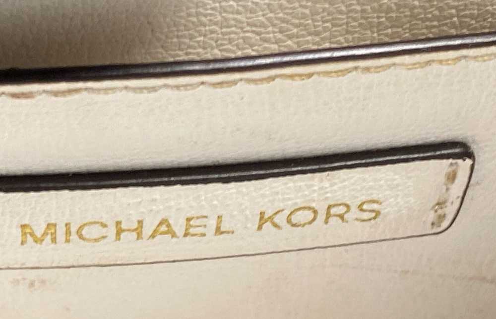 Michael Kors MK White Signature Embossed Leather … - image 4