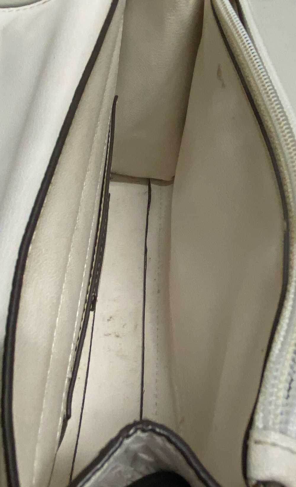 Michael Kors MK White Signature Embossed Leather … - image 5