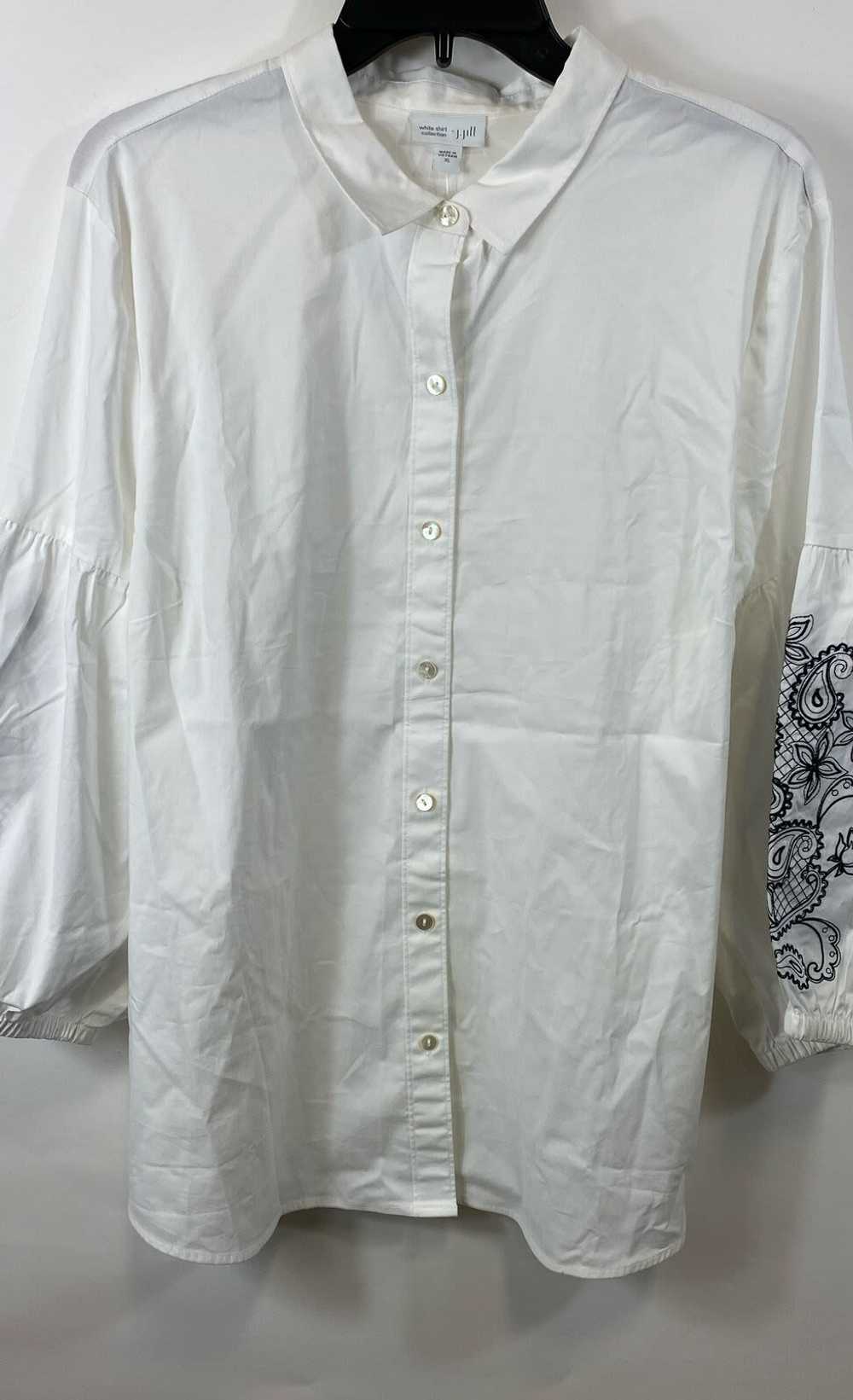 NWT J. Jill Womens White Paisley Embroidered Long… - image 3