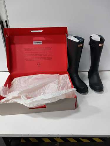 Men's Black Hunter Rain Boots In Box Size 13 - image 1