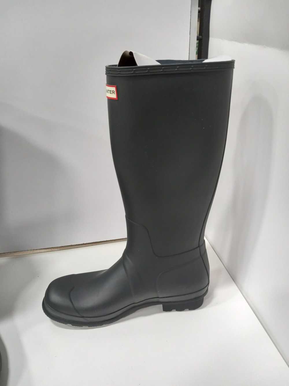 Men's Black Hunter Rain Boots In Box Size 13 - image 2