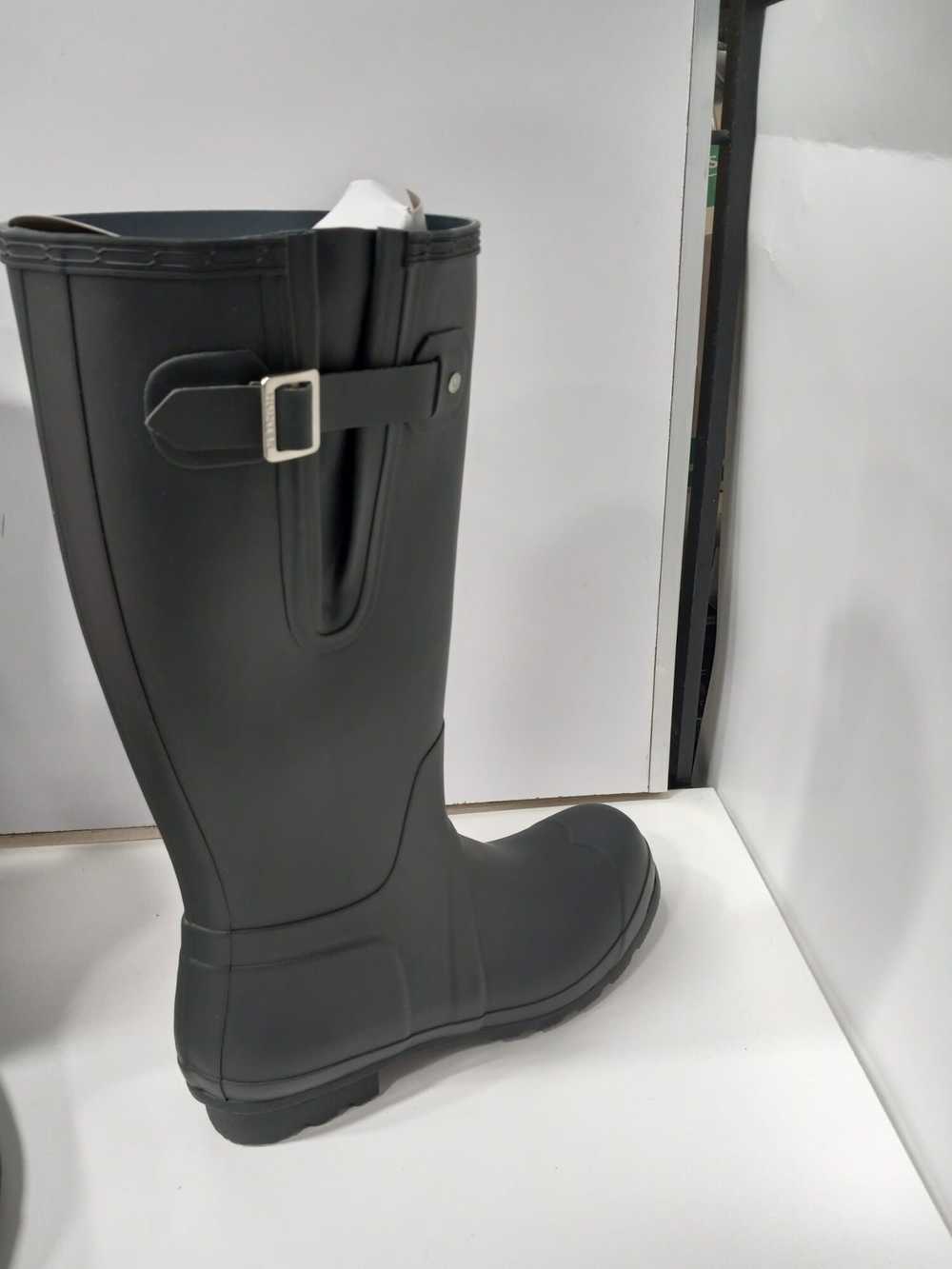 Men's Black Hunter Rain Boots In Box Size 13 - image 3