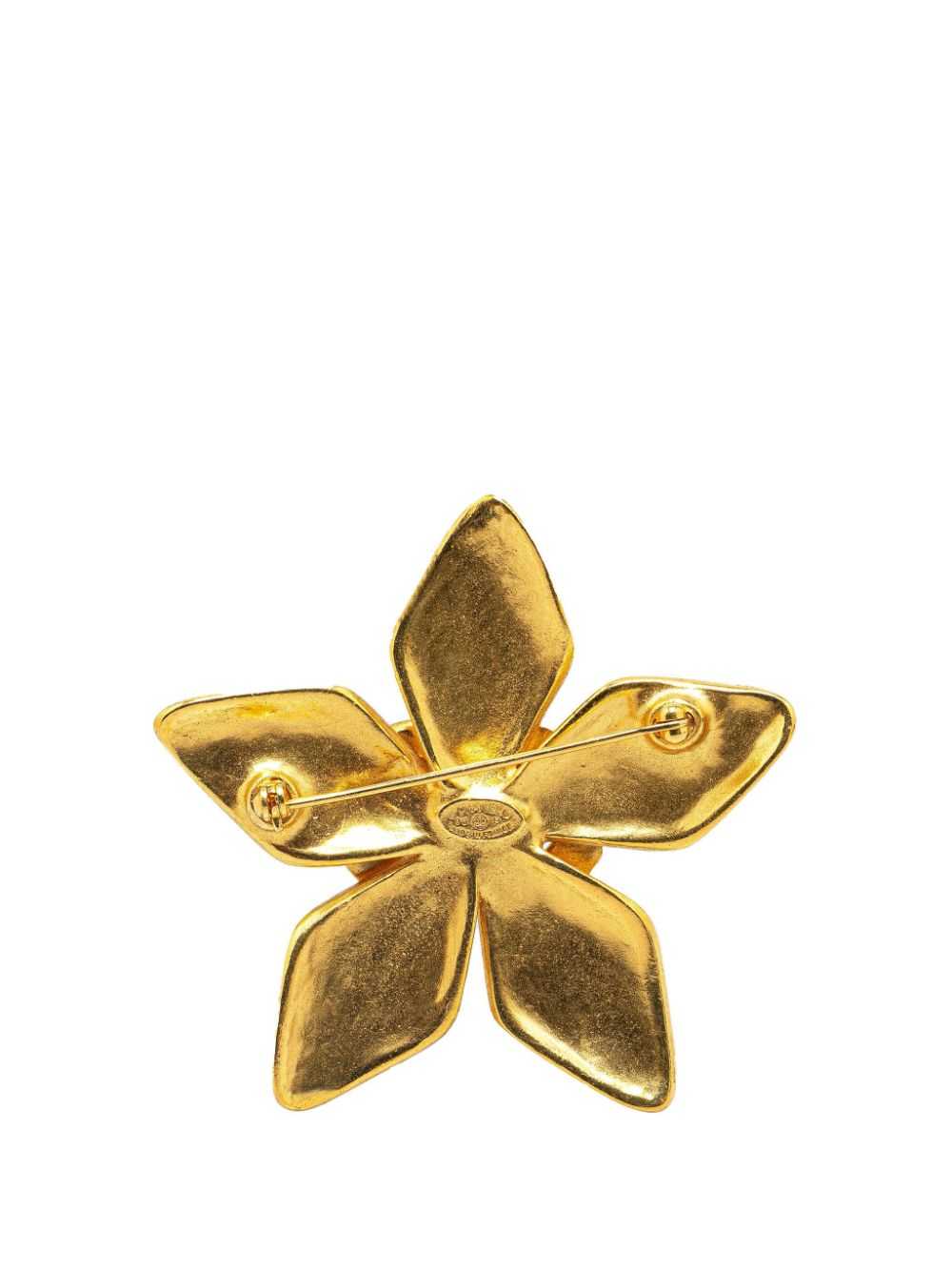 CHANEL Pre-Owned 1996 CC Star costume brooch - Go… - image 3