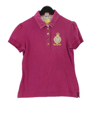 Joules Women's Polo UK 14 Purple Cotton with Elast