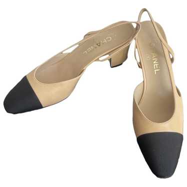 Chanel Slingback leather ballet flats